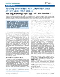 Revisiting an Old Riddle: What Determines Genetic Diversity Levels ...